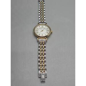 Anne Klein AK/2159 Women Two-Tone Quartz Watch Y121F Works Needs Battery EUC